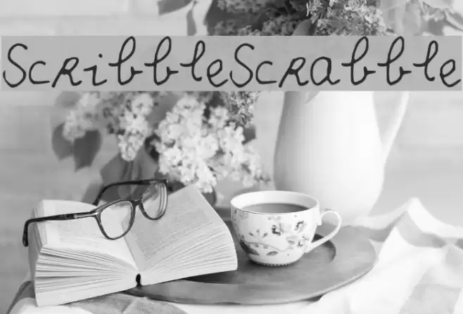 Scribble_Scrabble Font examples