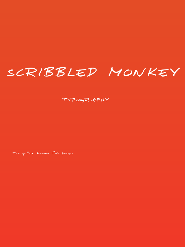 Scribbled Monkey Poster
