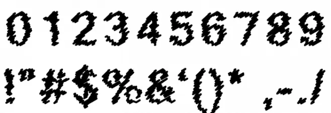 Scribbled Regular Шрифта ДРУГИЕ символов