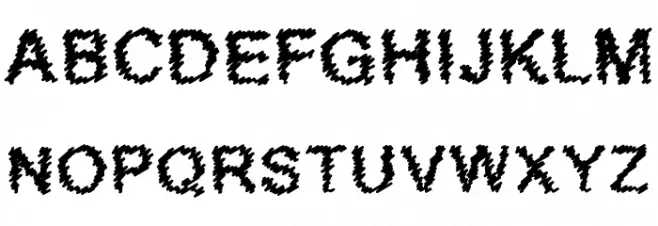 Scribbled Regular Schriftart Groß