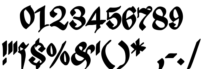 ScribbledFraktur-XHeavy Font OTHER CHARS
