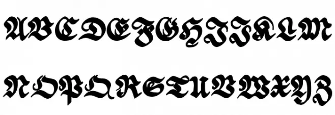 ScribbledFraktur-XHeavy 字体 大写