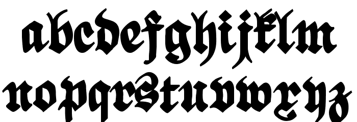 ScribbledFraktur-XHeavy Font LOWERCASE