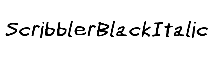 Scribbler Black Italic  Free Fonts Download