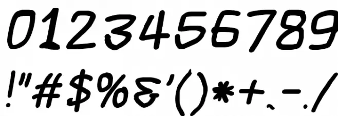 Scribbler Black Italic Font OTHER CHARS