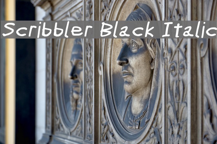 Scribbler Black Italic Example 1