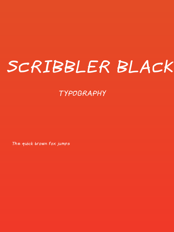 Scribbler Black Italic Poster