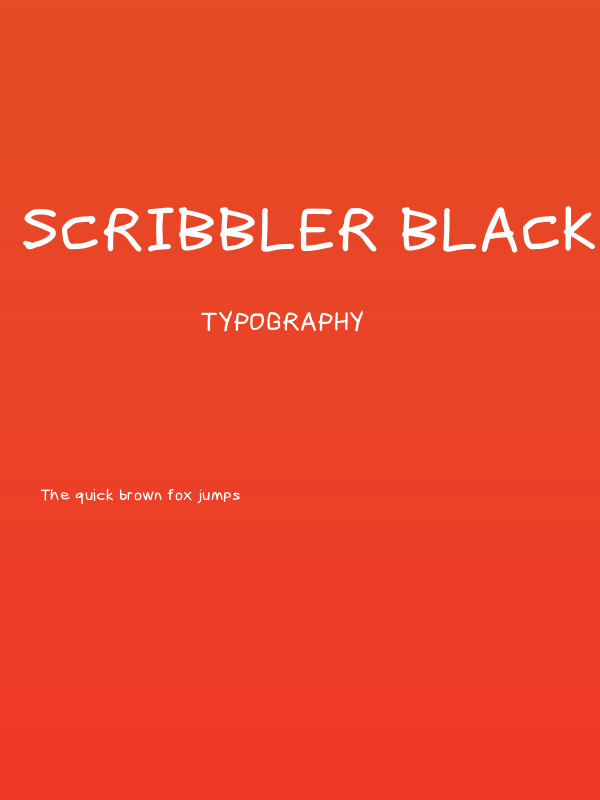 Scribbler Black Poster