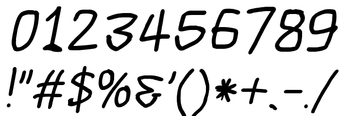 Scribbler Bold Italic Font OTHER CHARS