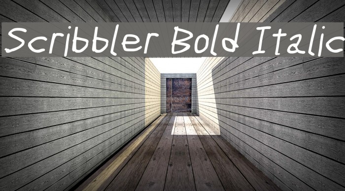 Scribbler Bold Italic Font examples