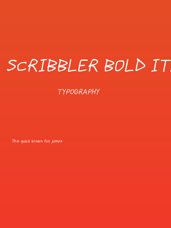 Scribbler Bold Italic Poster