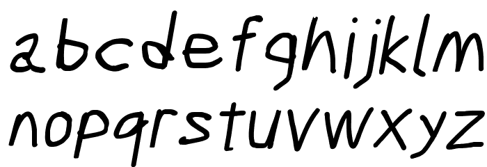 Scribbler Bold Italic Font LOWERCASE