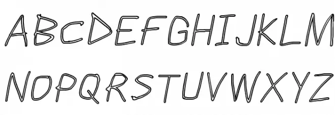 Scribbler Clear Italic फ़ॉन्ट अपरकेस