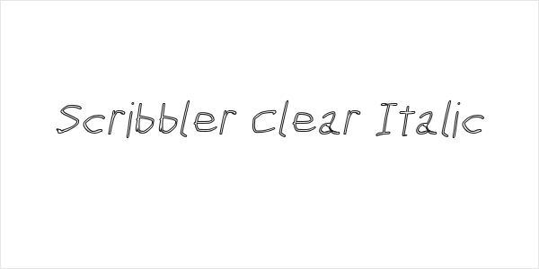 Scribbler Clear Italic Logo