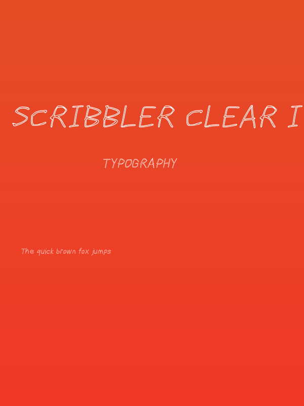 Scribbler Clear Italic Poster