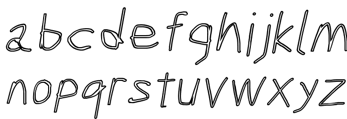 Scribbler Clear Italic Font LOWERCASE