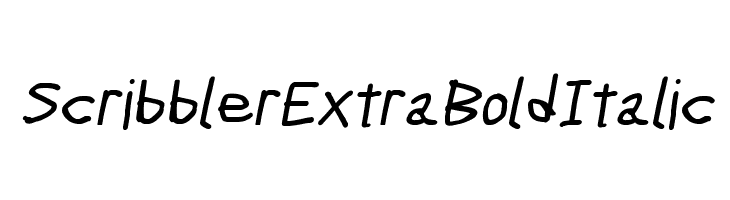 Scribbler ExtraBold Italic  font caratteri gratis