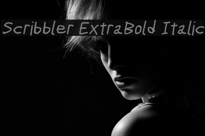 Scribbler ExtraBold Italic Example 2