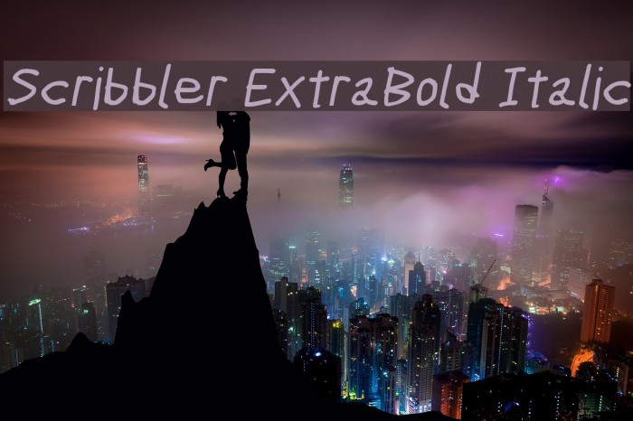 Scribbler ExtraBold Italic Example 3