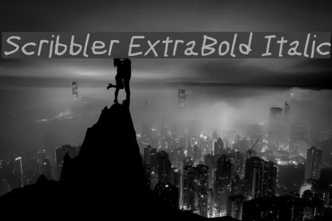 Scribbler ExtraBold Italic Font examples