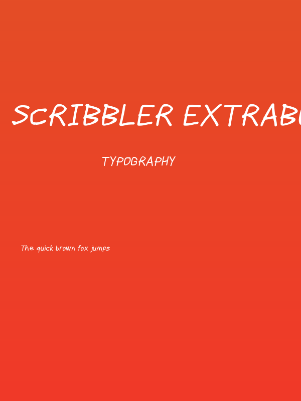 Scribbler ExtraBold Italic Poster