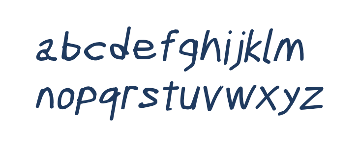 Scribbler ExtraBold Italic Lowercase