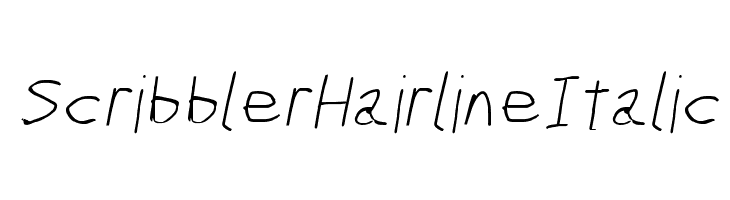 Scribbler Hairline Italic  नि: शुल्क फ़ॉन्ट्स डाउनलोड