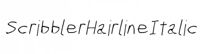 Scribbler Hairline Italic  les polices de caractères gratuit tlcharger