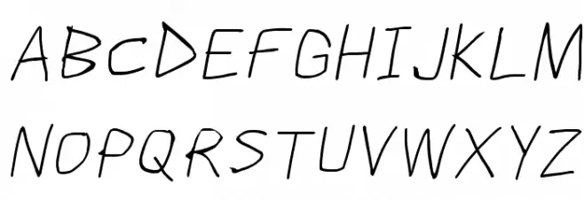 Scribbler Hairline Italic Font Litere mari