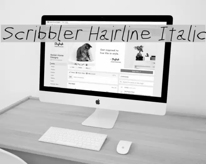 Scribbler Hairline Italic examples