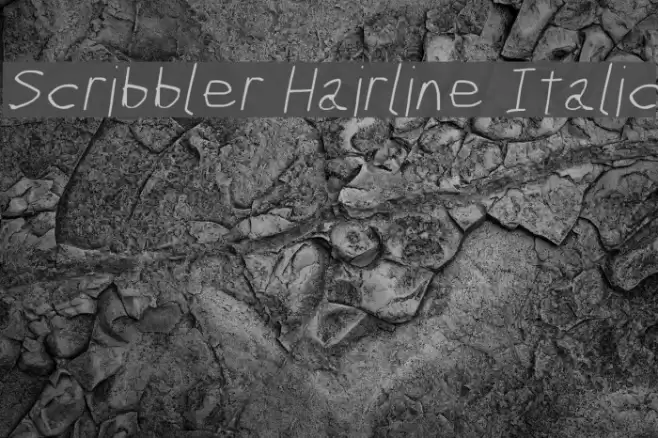 Scribbler Hairline Italic examples