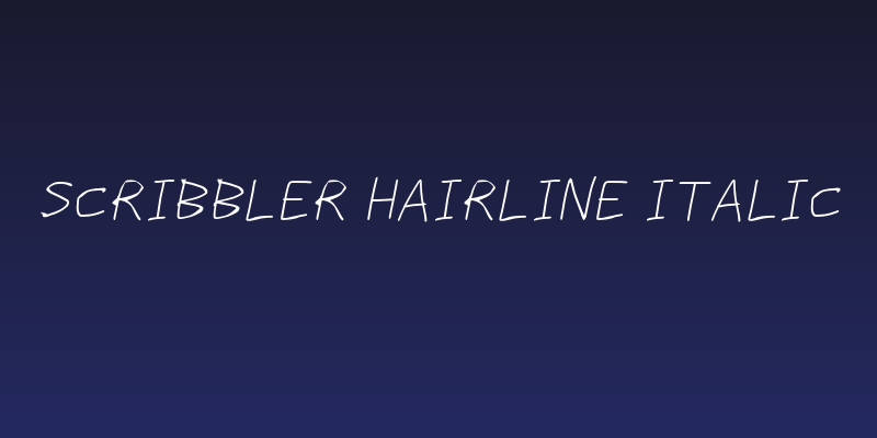 Scribbler Hairline Italic Social Header