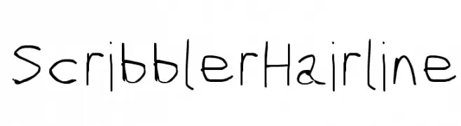 Scribbler Hairline  フリーフォントのダウンロード