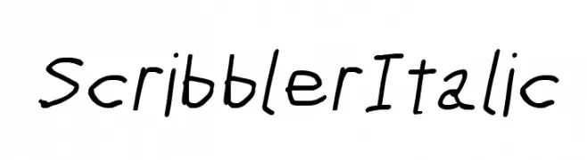 Scribbler Italic  Descarca Fonturi Gratis