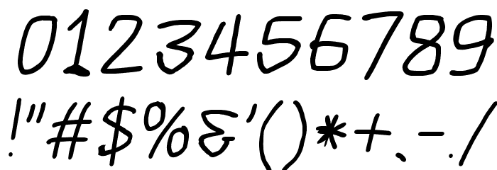 Scribbler Italic Font OTHER CHARS