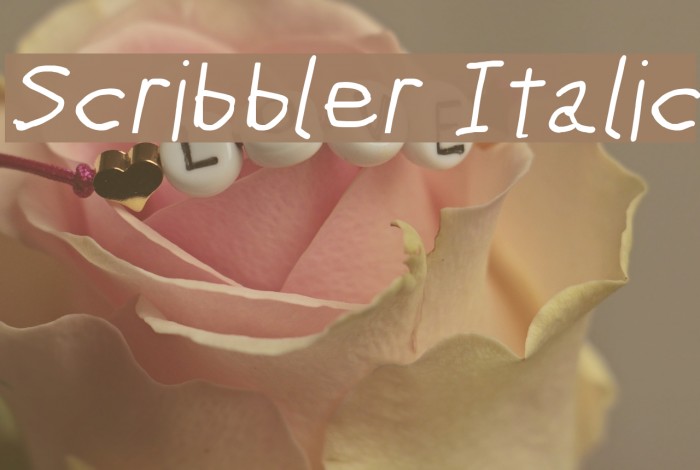 Scribbler Italic Font examples