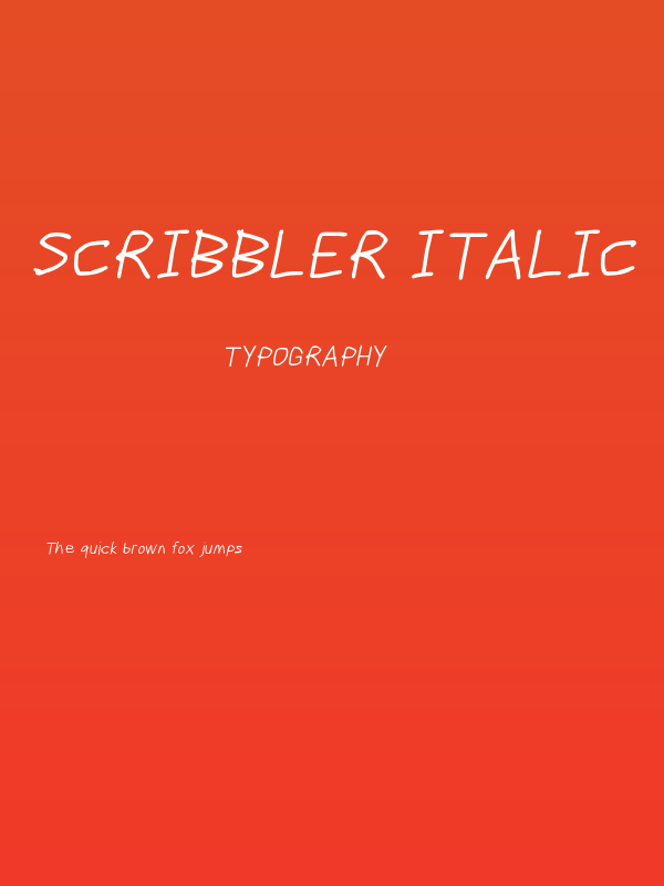 Scribbler Italic Poster