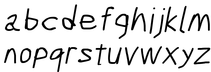 Scribbler Italic Font LOWERCASE