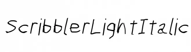 Scribbler Light Italic  フリーフォントのダウンロード