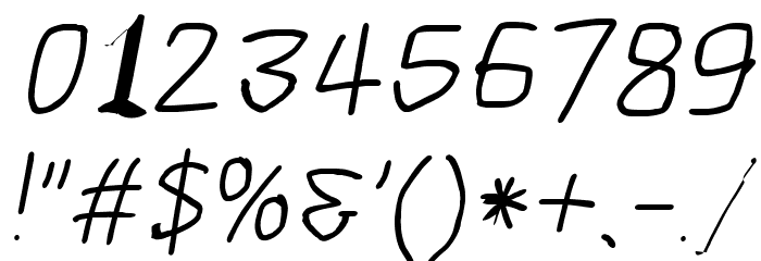 Scribbler Light Italic Font OTHER CHARS
