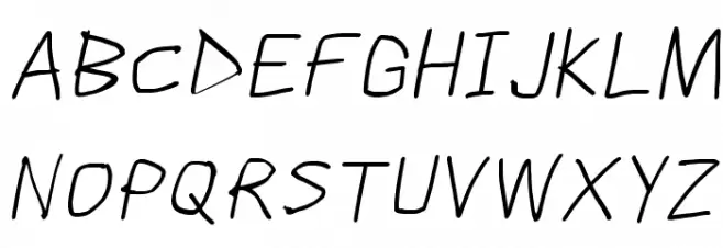 Scribbler Light Italic Polices MAJUSCULES
