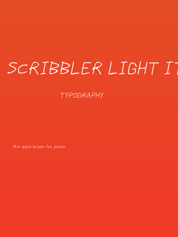 Scribbler Light Italic Poster