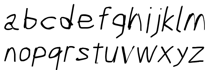 Scribbler Light Italic Font LOWERCASE
