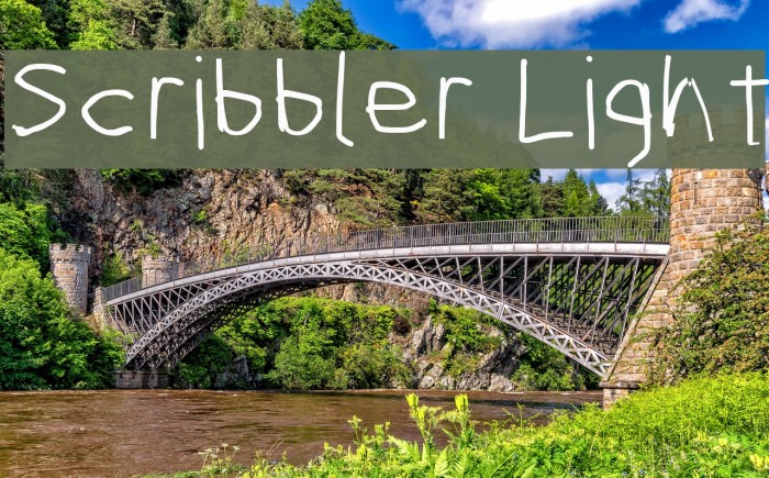 Scribbler Light Font examples