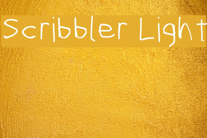 Scribbler Light Font examples