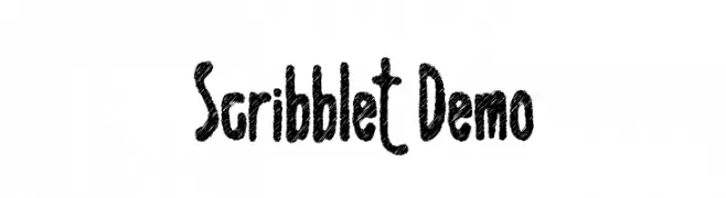 Scribblet Demo  नि: शुल्क फ़ॉन्ट्स डाउनलोड