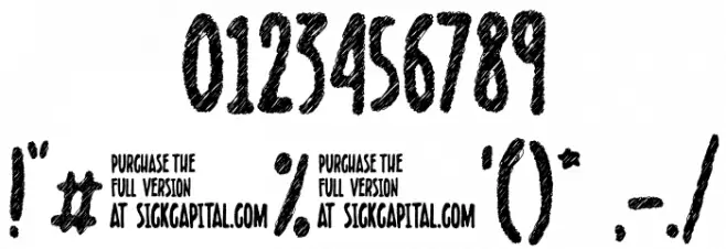 Scribblet Demo Font OTHER CHARS