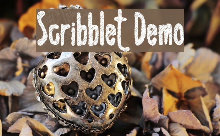 Scribblet Demo Font examples