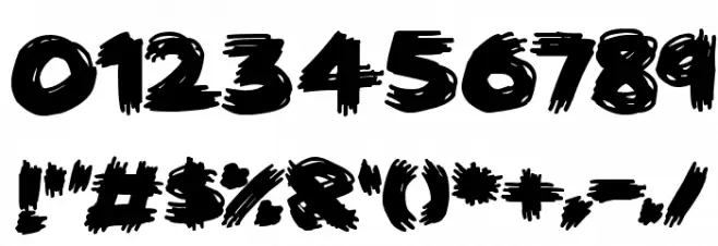 Scribbletastic Brush Font OTHER CHARS