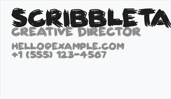 Scribbletastic Brush Business Card
